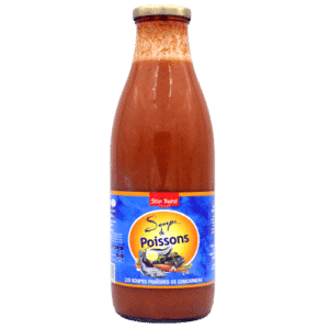 Bretonische Fischsuppe in der Flasche burel marin de concarneau