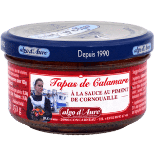 tapas de calamars sauce piment algo d'aure bio JB OCEANE