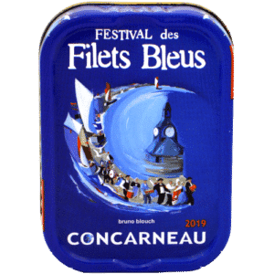 Scatola di sardine all'olio d'oliva Jean Burel Marin de Concarneau JB OCEANE festival des filets bleus 2019