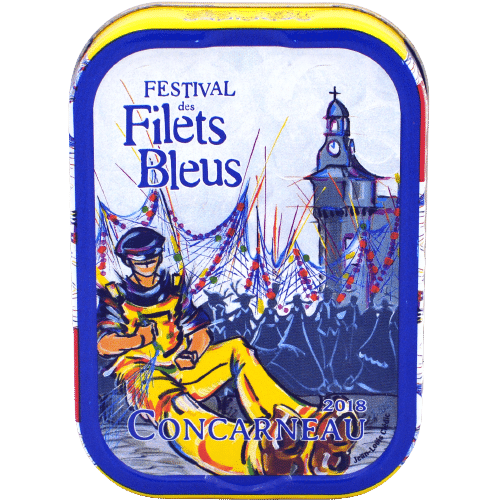Tin of sardines in olive oil Jean Burel Marin de Concarneau JB OCEANE festival des filets bleus 2018