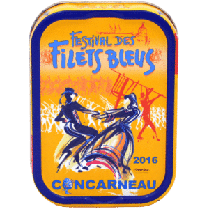 Tin of sardines with olive oil Jean Burel Marin de Concarneau JB OCEANE festival des filets bleus 2016