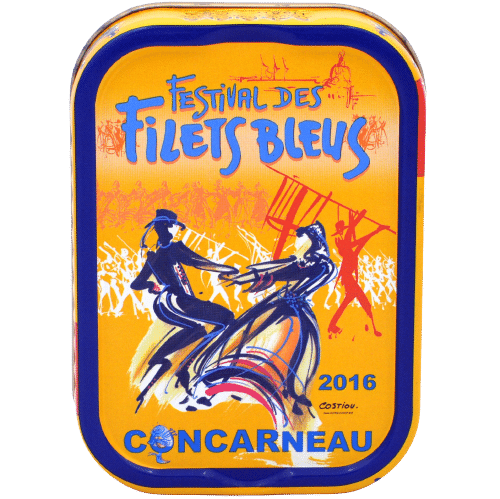 Tin of sardines with olive oil Jean Burel Marin de Concarneau JB OCEANE festival des filets bleus 2016