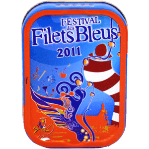 Tin of sardines with olive oil Jean Burel Marin de Concarneau JB OCEANE festival des filets bleus 2011