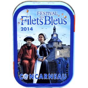 Tin of sardines with olive oil Jean Burel Marin de Concarneau JB OCEANE festival des filets bleus 2014