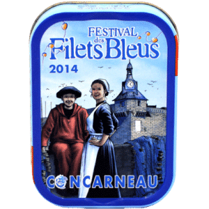 Scatola di sardine all'olio d'oliva Jean Burel Marin de Concarneau JB OCEANE festival des filets bleus 2014