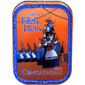 Lata de sardinas en aceite de oliva Jean Burel Marin de Concarneau JB OCEANE festival des filets bleus 2017