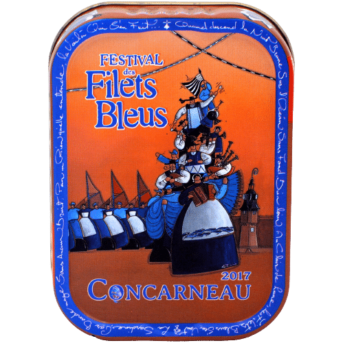 Boîte de sardines à l'huile d'olive Jean Burel Marin de Concarneau JB OCEANE festival des filets bleus 2017