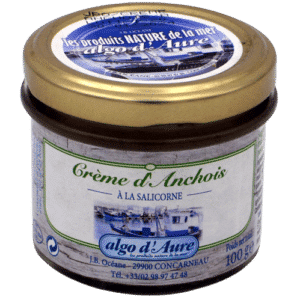 creme de anchova com algo daure de salicórnia biológica