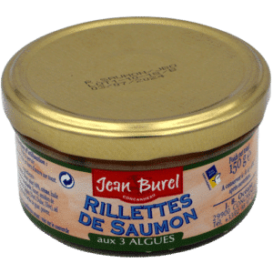 rillettes de saumon aux 3 algues 150g jean burel