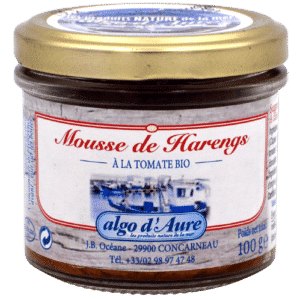 mousse de arenque y tomate bio algo d'aure