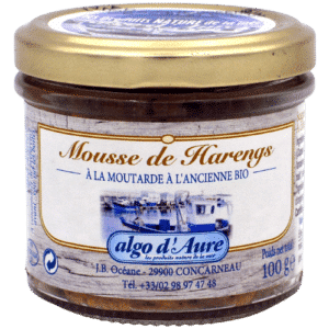 Herring mousse with organic mustard algo d'aure