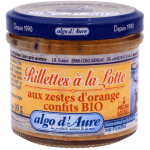 Seeteufel-Rillettes Zesten Orange Algo d'aure bio