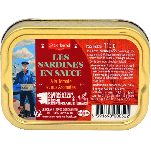 sardines tomate et aromates Marin de Concarneau