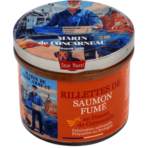 Rillettes de saumon fumé produits de la mer Jean Burel Marin de Concarneau JB OCEANE
