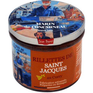 Rillettes de vieiras al curry Jean Burel marin de concarneau JB. Océane