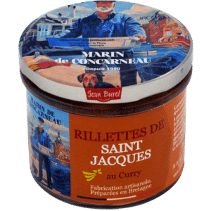 Rillettes de vieiras com caril de marisco Jean Burel marin de concarneau JB. Oceano