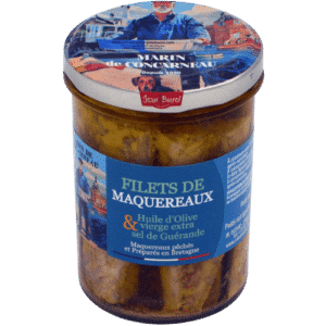 Makrelenfilets natives Olivenöl extra und Salz aus Guérande