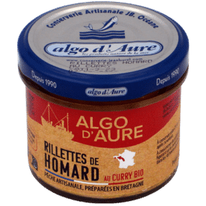 Rillettes de bogavante con curry ecológico