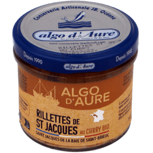 Rillettes de Saint-Jacques au curry produits de la mer Algo d'Aure JB. Océane BIO