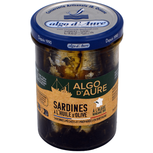 Sardines à l'huile d'olive et à l'algue wakamé bio